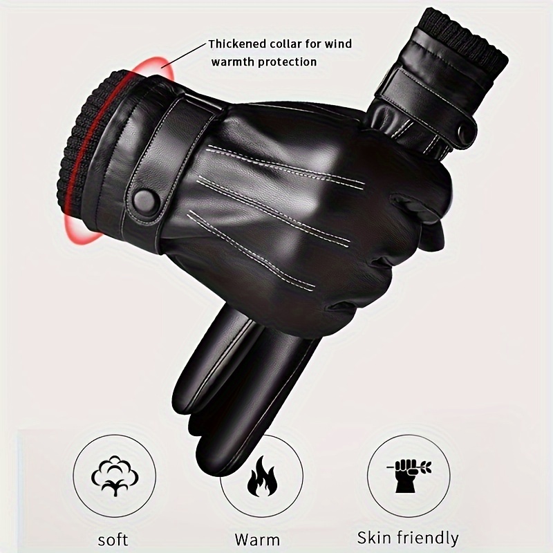 Leather Driving Glove - 1 Pasang Sarung Tangan Musim Dingin