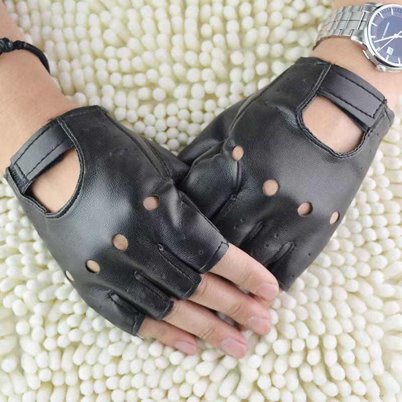 Leather Driving Glove - Sarung Tangan Setengah Jari Kulit Buatan