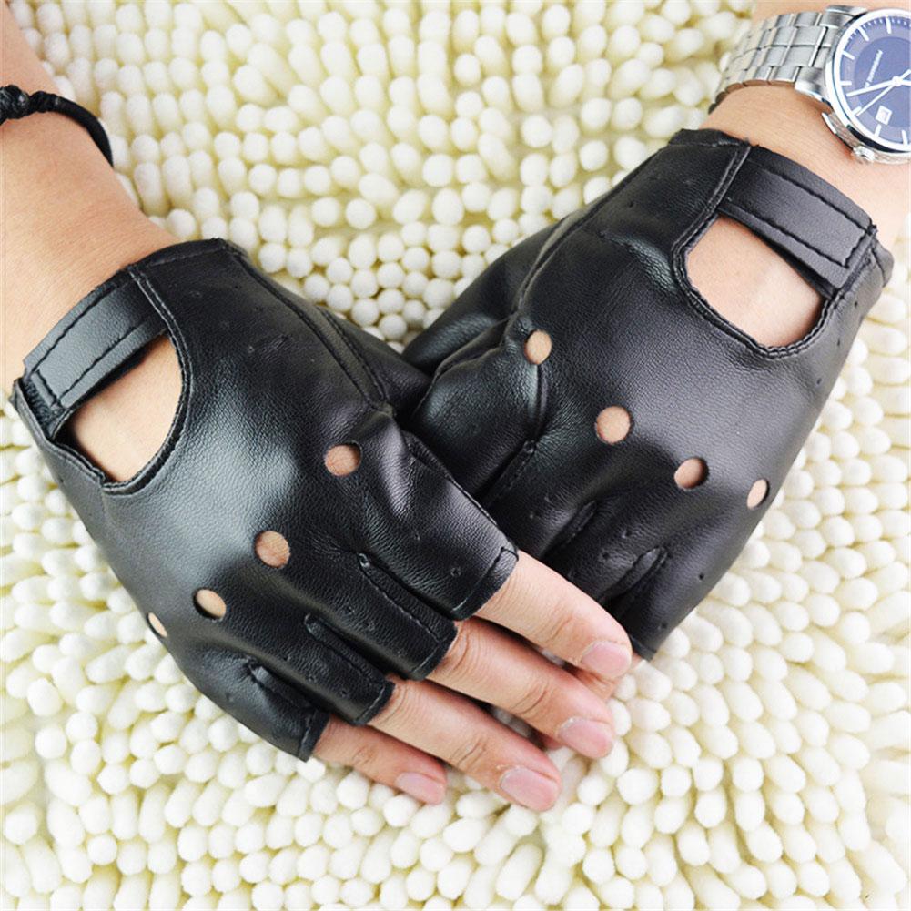 Leather Driving Glove - Sarung Tangan Setengah Jari Uniseks Sarung