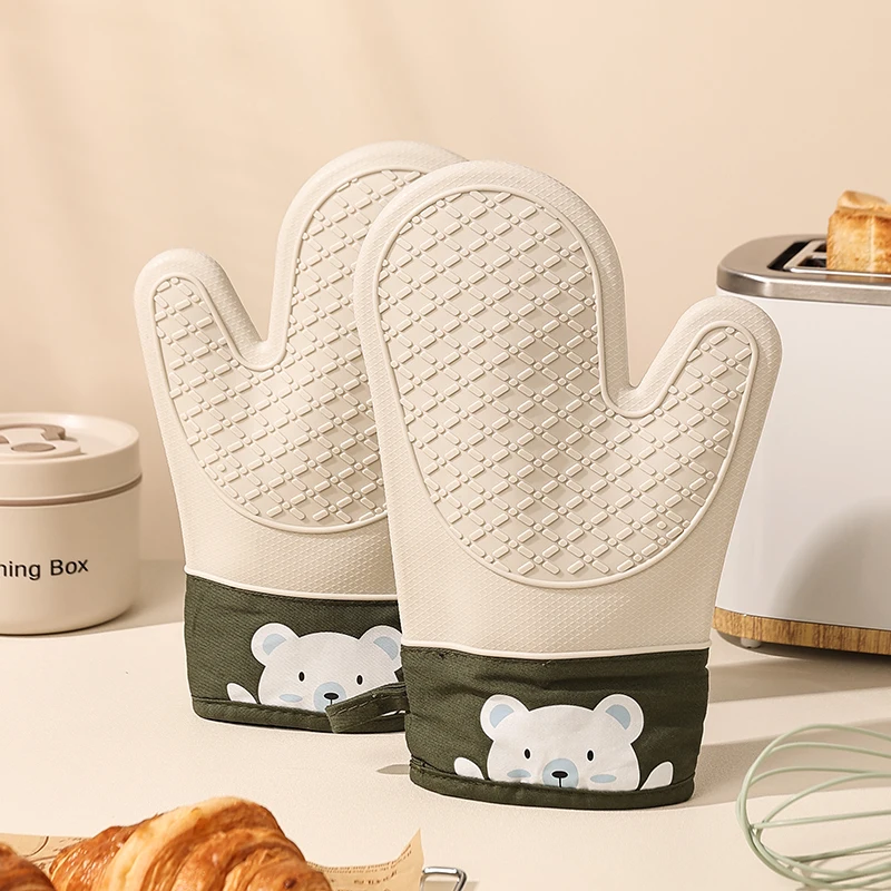 Oven Mitt Silicone - Sarung Tangan Silikon Anti Panas, Tebal,