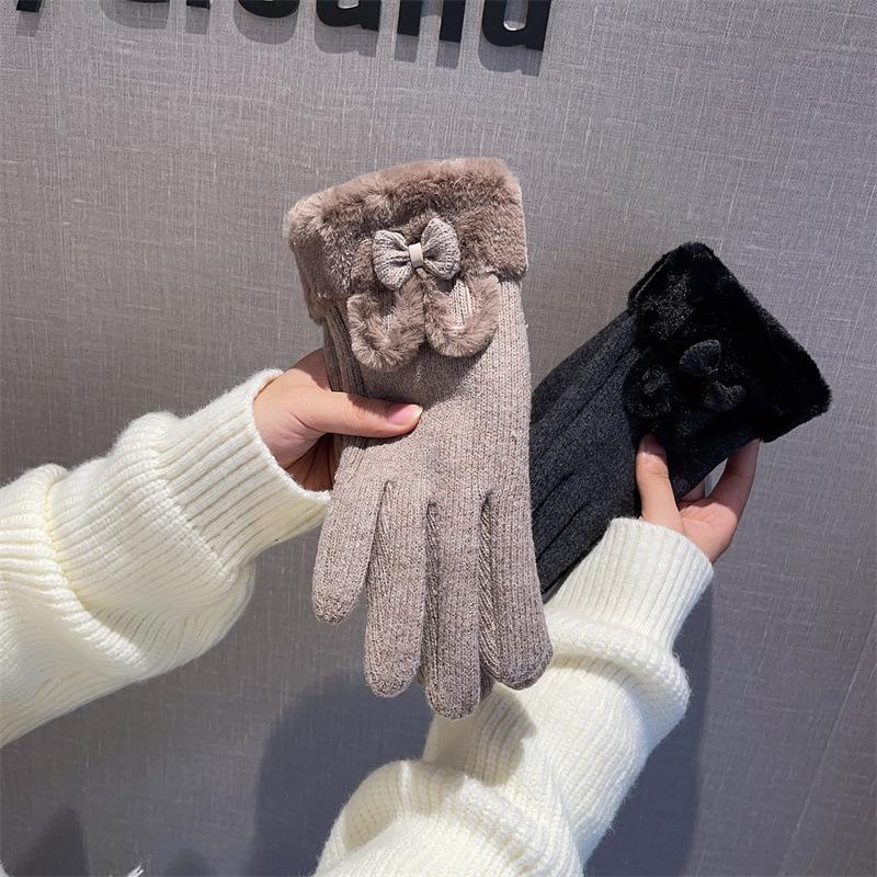 Wool Glove Lined - Sarung Tangan Wanita Berlapis Wol Layar