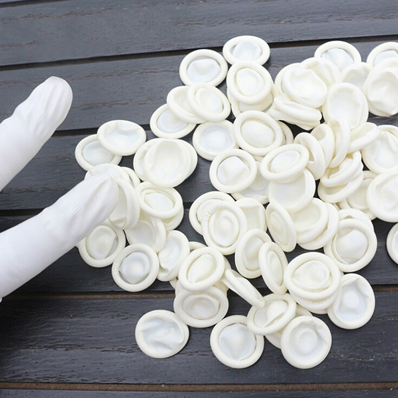 Latex Disposable Glove - 20/100 Buah Set Sarung Jari Karet