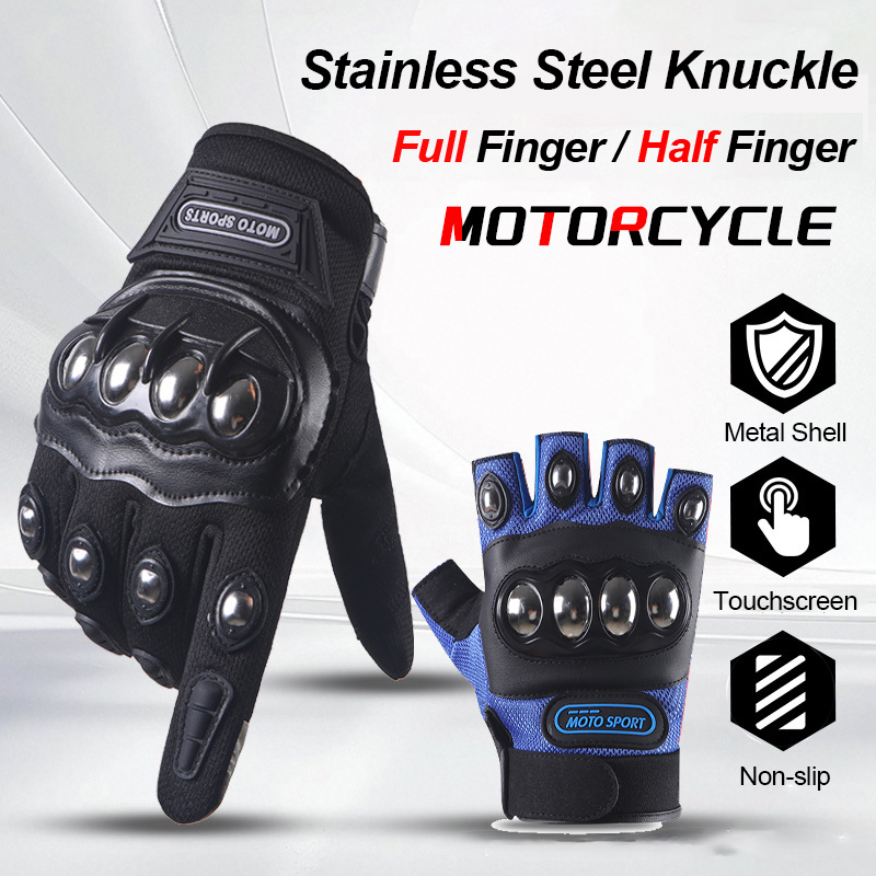 Work Glove Impact - Sarung Tangan Taktis Knuckle Stainless Steel