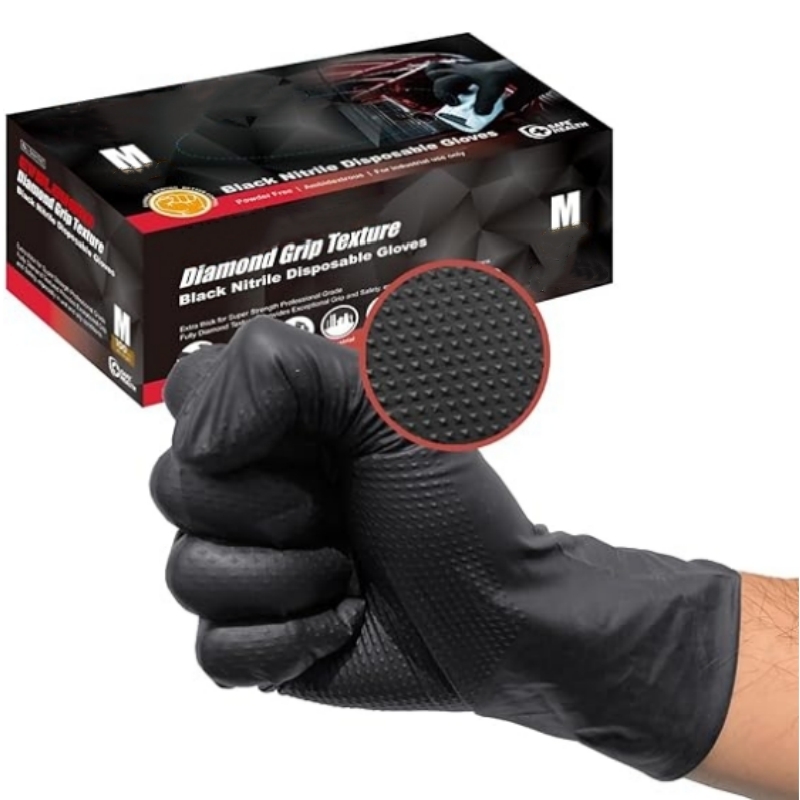 Sarung Tangan Nitril Hitam 8Mi - Nitrile Mechanic Glove ulasan dan harga