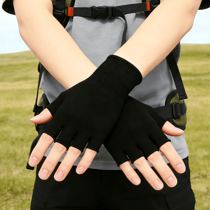 Sarung Tangan Rajut Hitam Sete - Fingerless Glove Knit ulasan dan harga