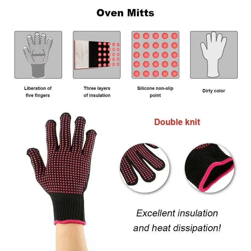 1 Pasang Sarung Tangan BBQ Sil - Oven Mitt Silicone ulasan dan harga