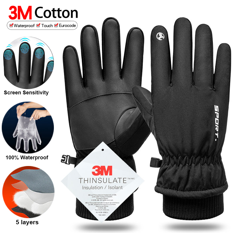 Sarung tangan bulu domba terma - Ski Glove Waterproof ulasan dan harga