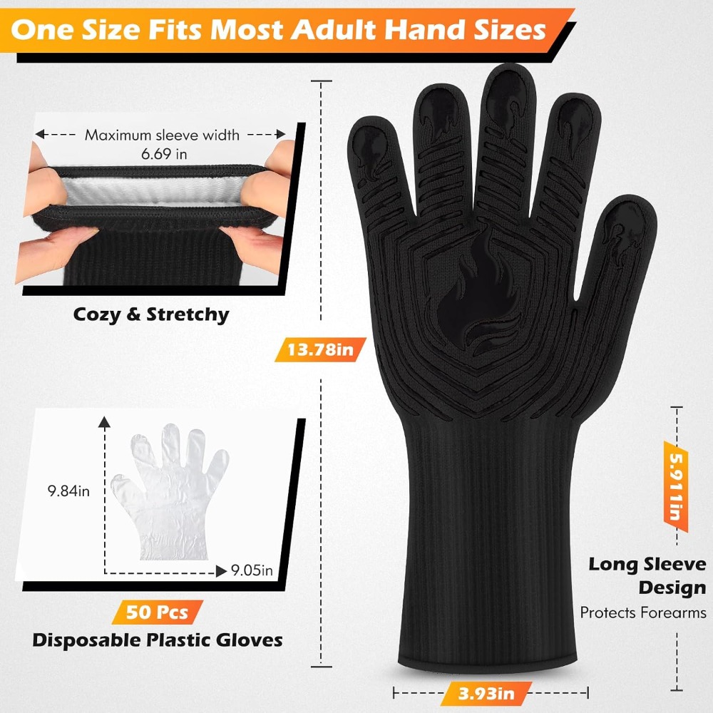 Sarung Tangan BBQ, 1472 ° Saru - Heat Resistant Glove ulasan dan harga